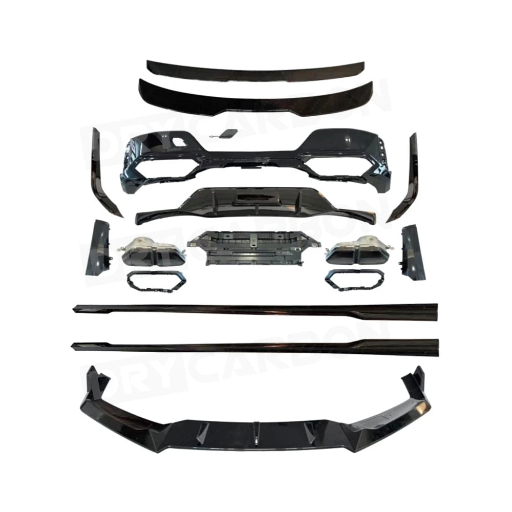 Front Bumper Lip Rear Spoiler Trunk Wing Rear Diffuser Exhaust Tips Side Skirts Body Kits for BMW 7 Series G70 Sport 2023+