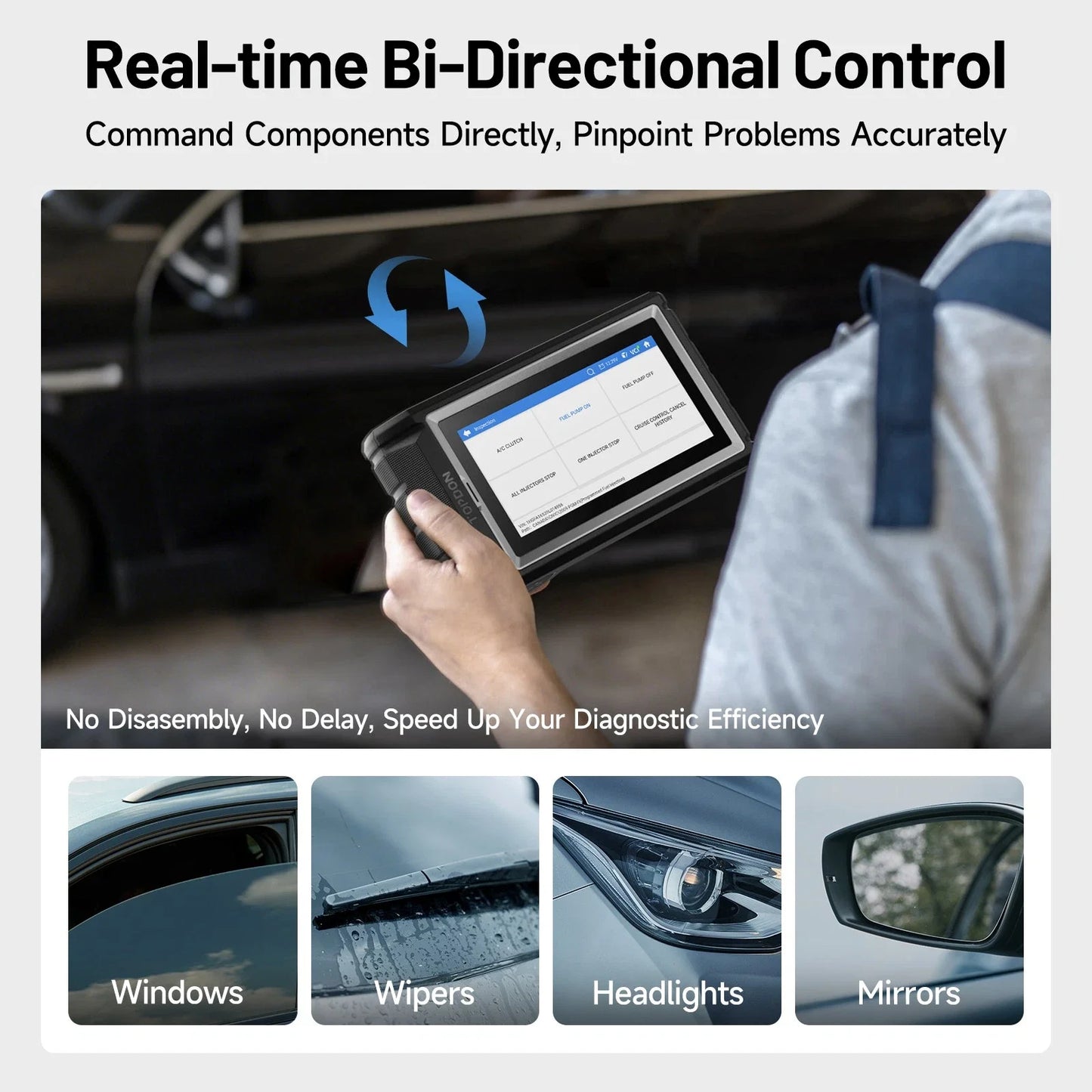 TOPDON Artidiag800 BT 2 OBDII Scanner All System Auto Diagnostic Scan Tool Bi-Directional Control Active Tes 28+ Reset Service