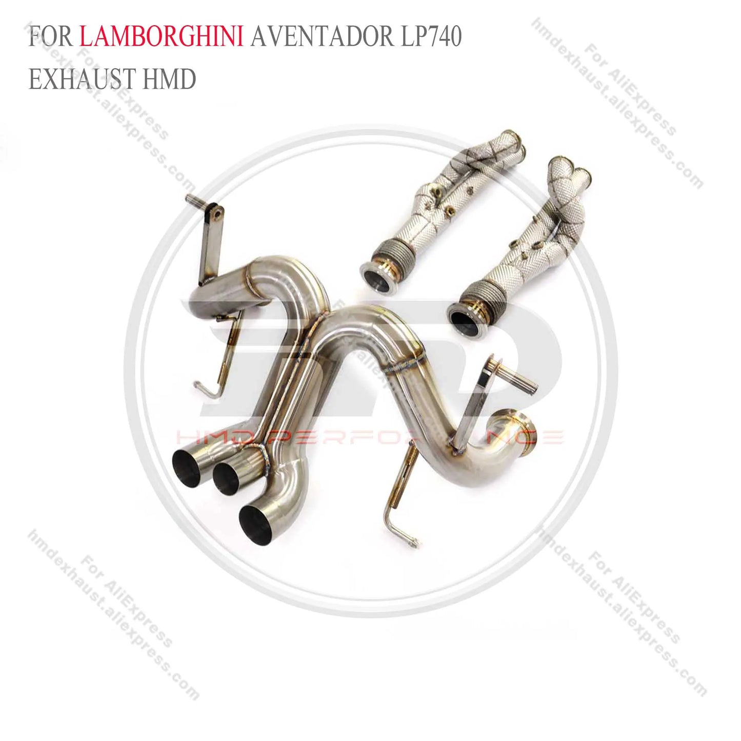 HMD Exhaust System Stainless Steel Performance Catback full sets for Lamborghini Aventador LP740 6.5 without valve