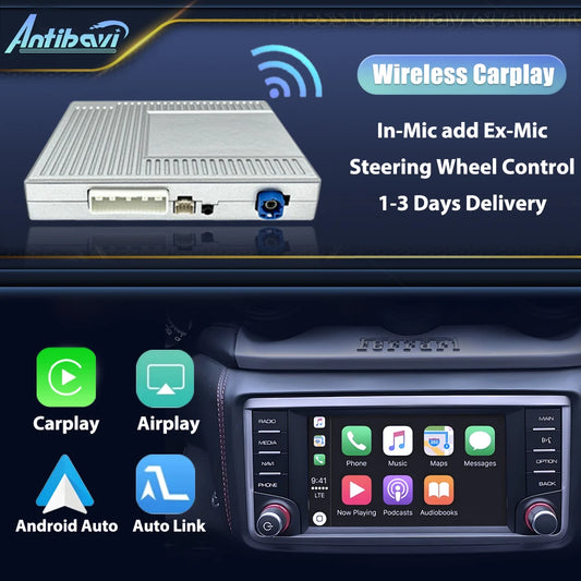 Wireless CarPlay 6.5" For Ferrari California T（15-18）Android mirror link AirPlay CarPlay function