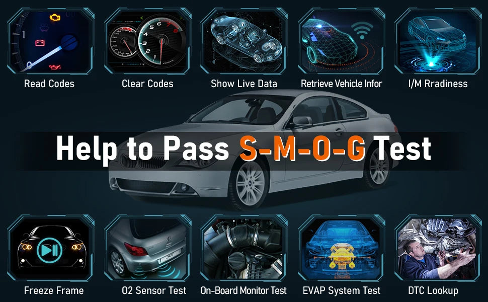 FOXWELL NT809BT OBD2 Bluetooth Automotive Scanner All System BiDirectional Scan Tool 30+ Reset OBD2 Code Reader Diagnostic Tool