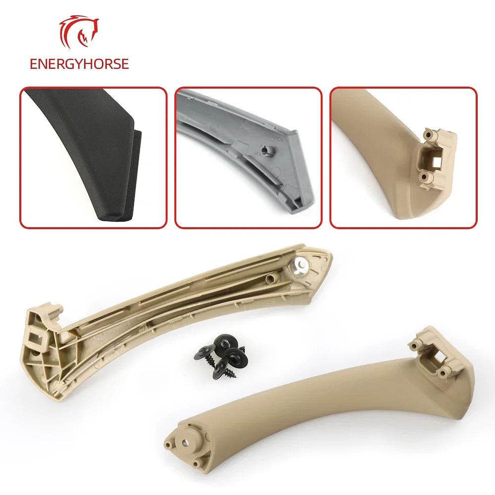 Color: Beige - Car Inner Handle Interior Door Panel Pull Trim - Premium Interior Parts from NoEnName_Null - Just $24.29! Shop now at Rapidvehicles