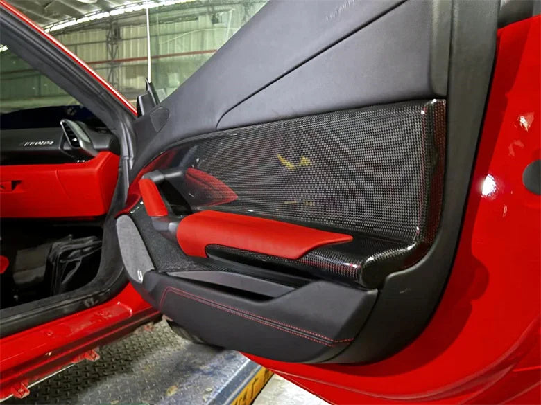 Ferrari 488 GTB unveils new high-quality OEM-style dry carbon fiber door pairs