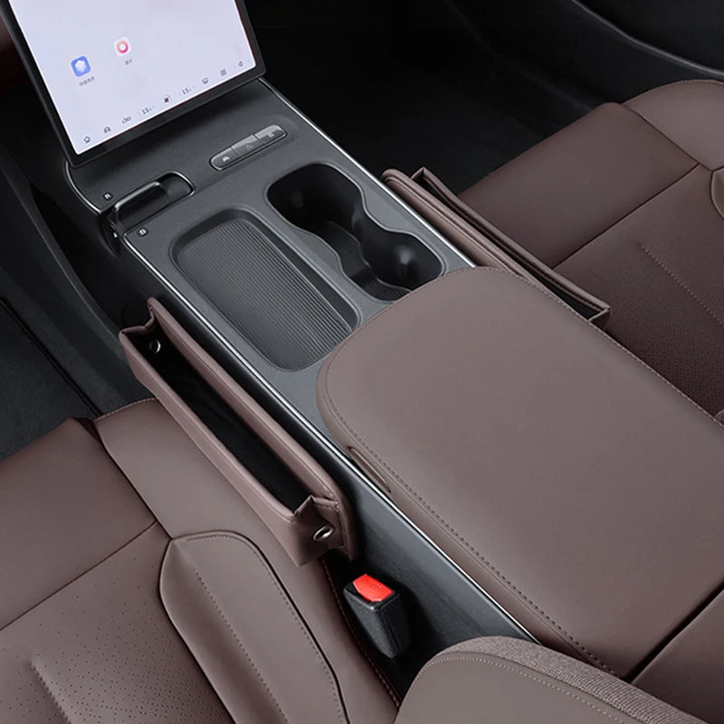 Color Name: Brown - Car Front Seat Crevice Storage Box Pocket For BMW E46 E39 E60 E90 E36 F30 F10 X5 E53 E70 E34 E30 F20 F15 G30 G31 Car Accessories - Premium Interior Accessories from zhengyuhan - Just $30.99! Shop now at Rapidvehicles