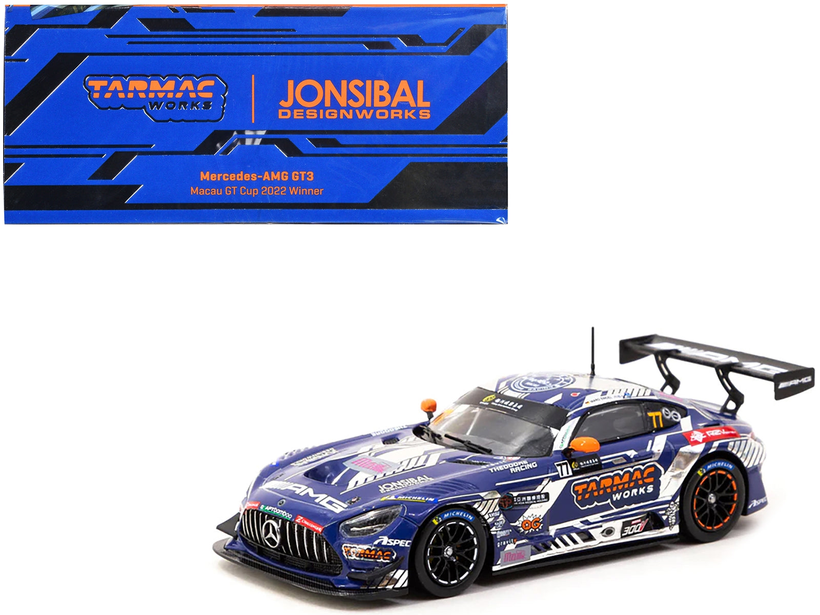 Mercedes-AMG GT3 #77 Maro Engel "Craft-Bamboo Racing" Winner Macau GT Cup (2022) "Hobby64" Series 1/43 Diecast Model Car by Tarmac Works - Premium Mercedes Models from Tarmac Works - Just $58.03! Shop now at Rapidvehicles