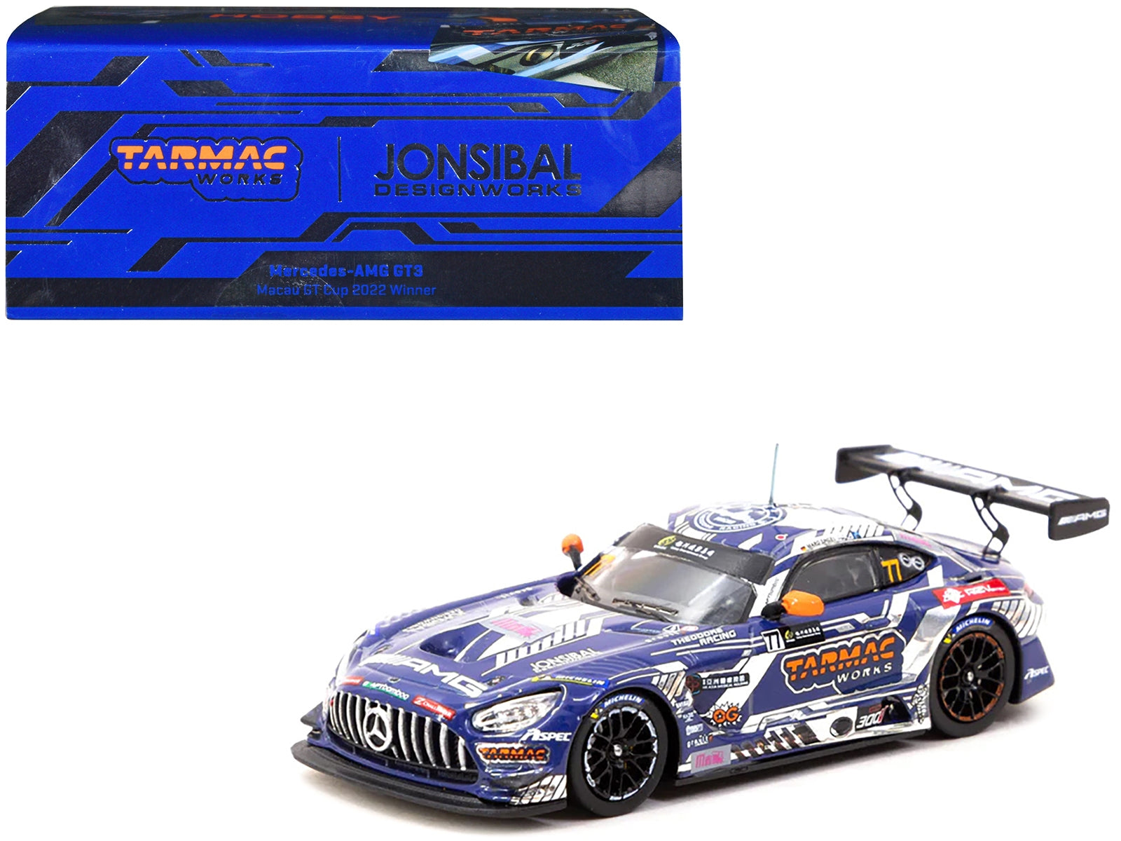 Mercedes-AMG GT3 #77 Maro Engel "Craft-Bamboo Racing" Winner Macau GT Cup (2022) "Hobby64" Series 1/64 Diecast Model Car by Tarmac Works - Premium Mercedes Models from Tarmac Works - Just $37.13! Shop now at Rapidvehicles