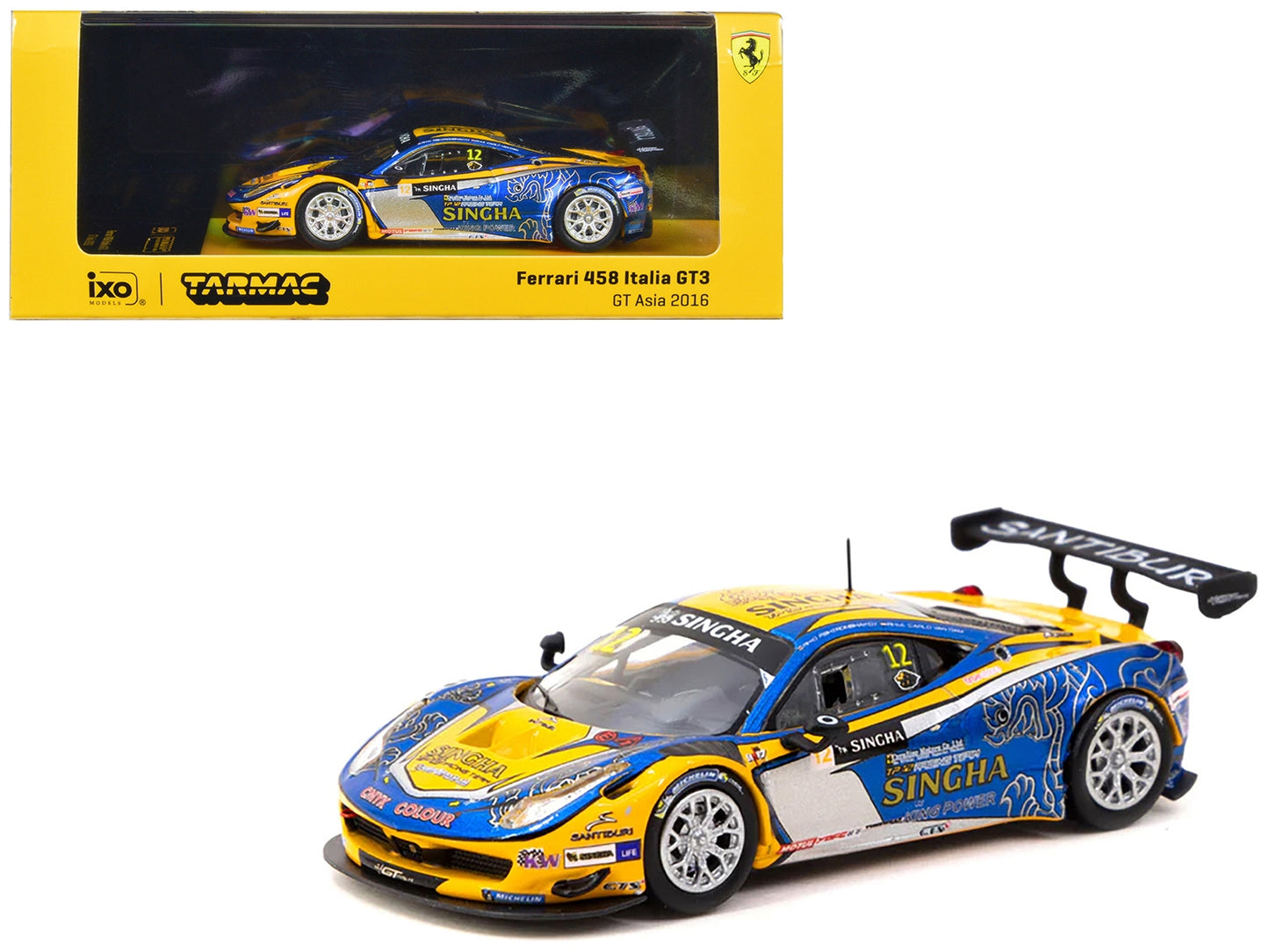 Ferrari 458 Italia GT3 #12 Carlo van Dam - Piti Bhirombhakdi - Premium Ferrari Models from Tarmac Works - Just $53.09! Shop now at Rapidvehicles