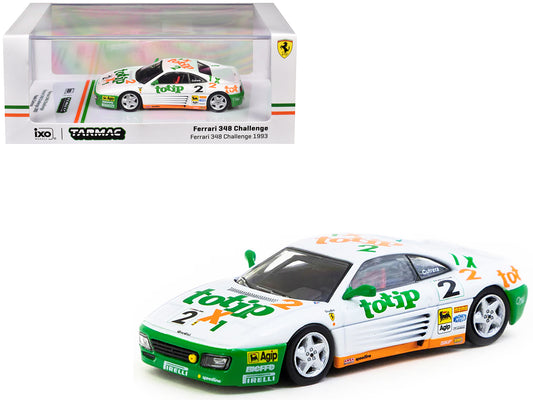Ferrari 348 Challenge #2 Paolo Cutrera "Ferrari 348 Challenge" (1993) "Hobby64" Series 1/64 Diecast Model Car by Tarmac Works - Use code SHOPAPP15 to get 15 percent off