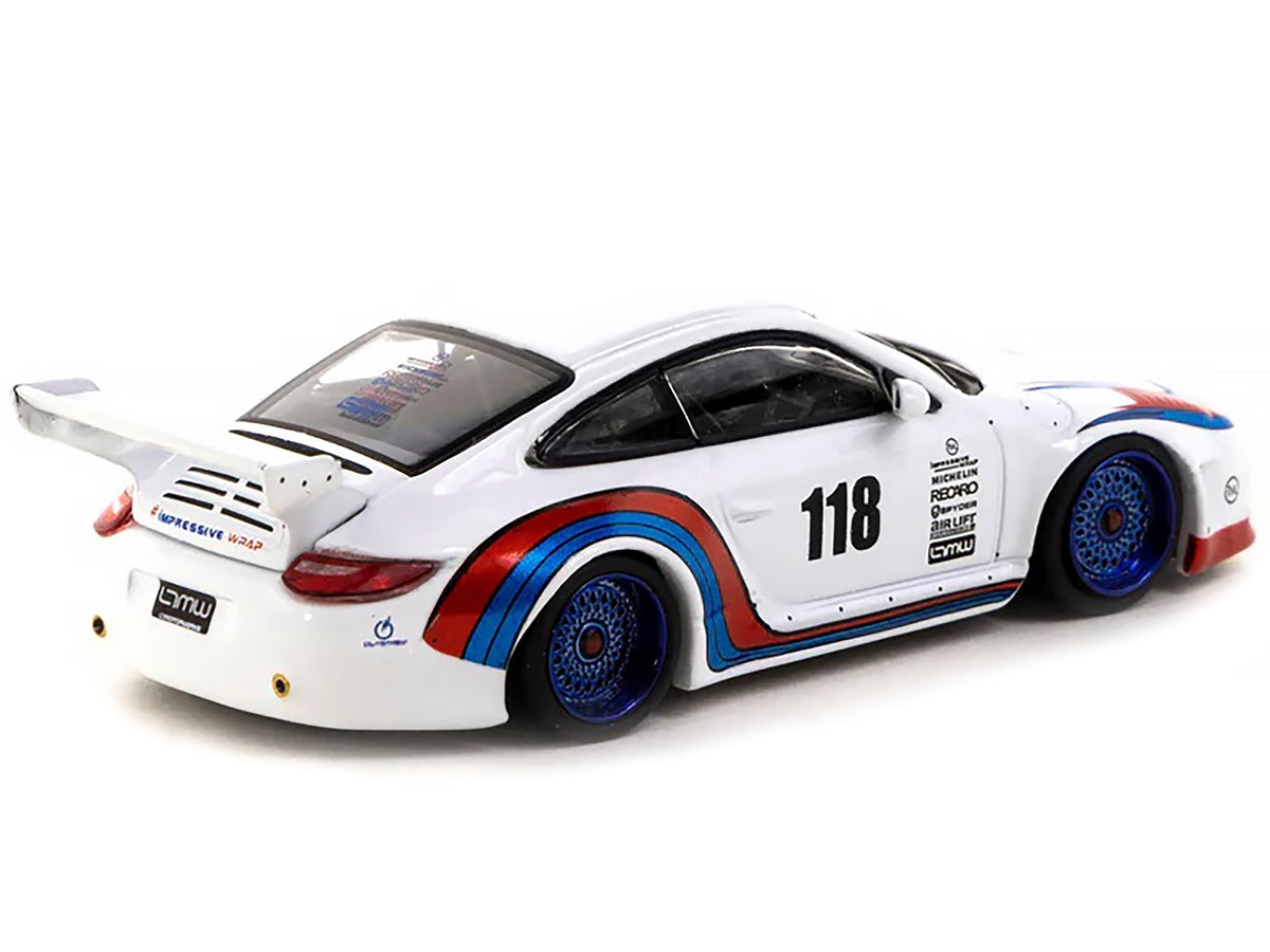 997 Old & New Body Kit #118 White with Red and Blue Stripes - Premium Porsche Models from Tarmac Works - Just $43.99! Shop now at Rapidvehicles