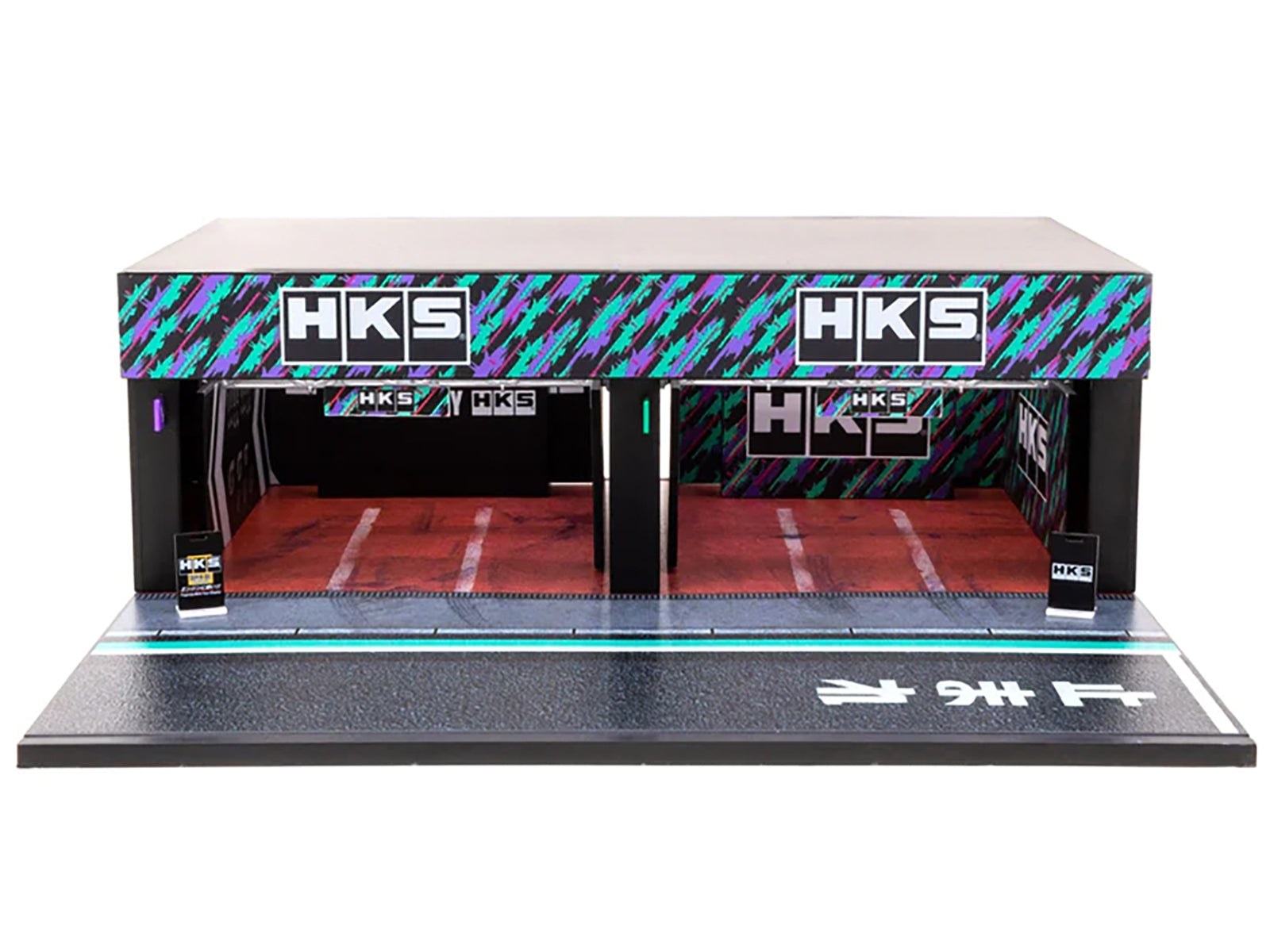 Garage Diorama "HKS" Display for 1/64 Model Cars by Tarmac Works - Premium Dioramas from Tarmac Works - Just $94.99! Shop now at Rapidvehicles