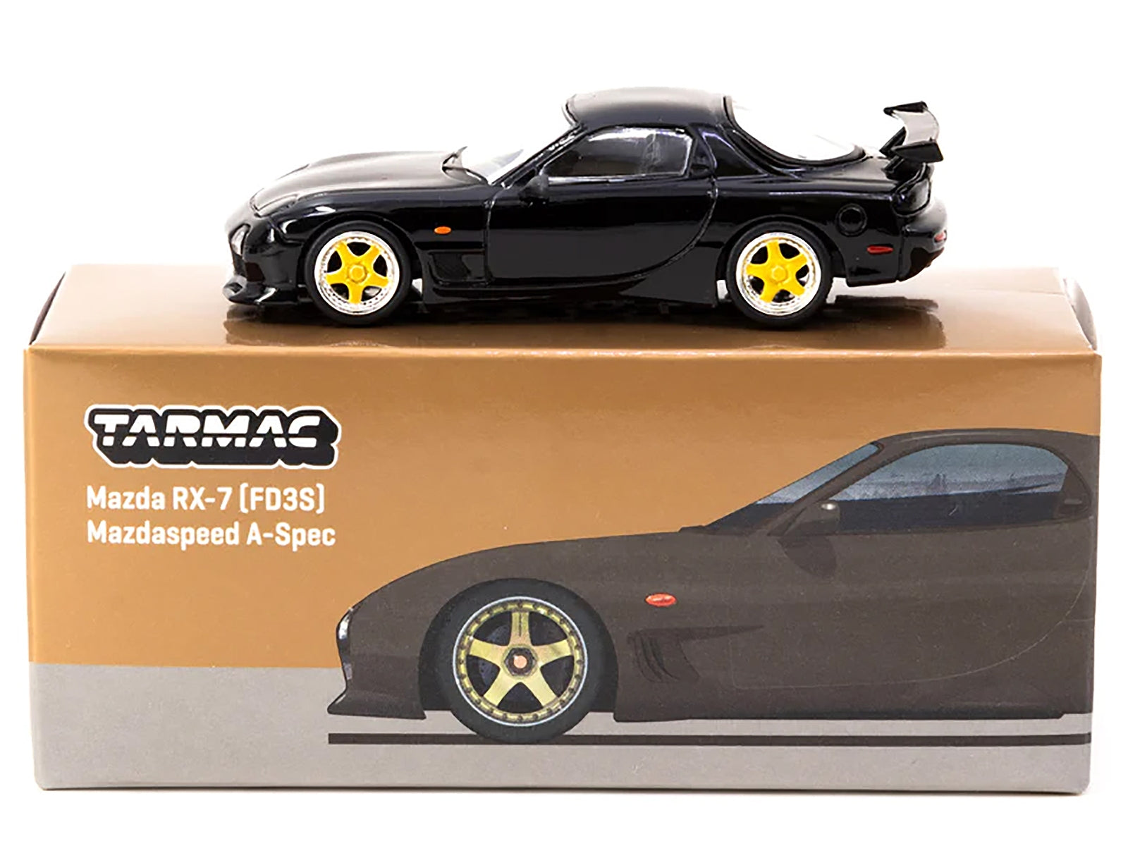 Mazda RX-7 FD3S Mazdaspeed A-Spec Brilliant Black "Global64" Series 1/64 Diecast Model by Tarmac Works - Premium Mazda Models from Tarmac Works - Just $32.99! Shop now at Rapidvehicles