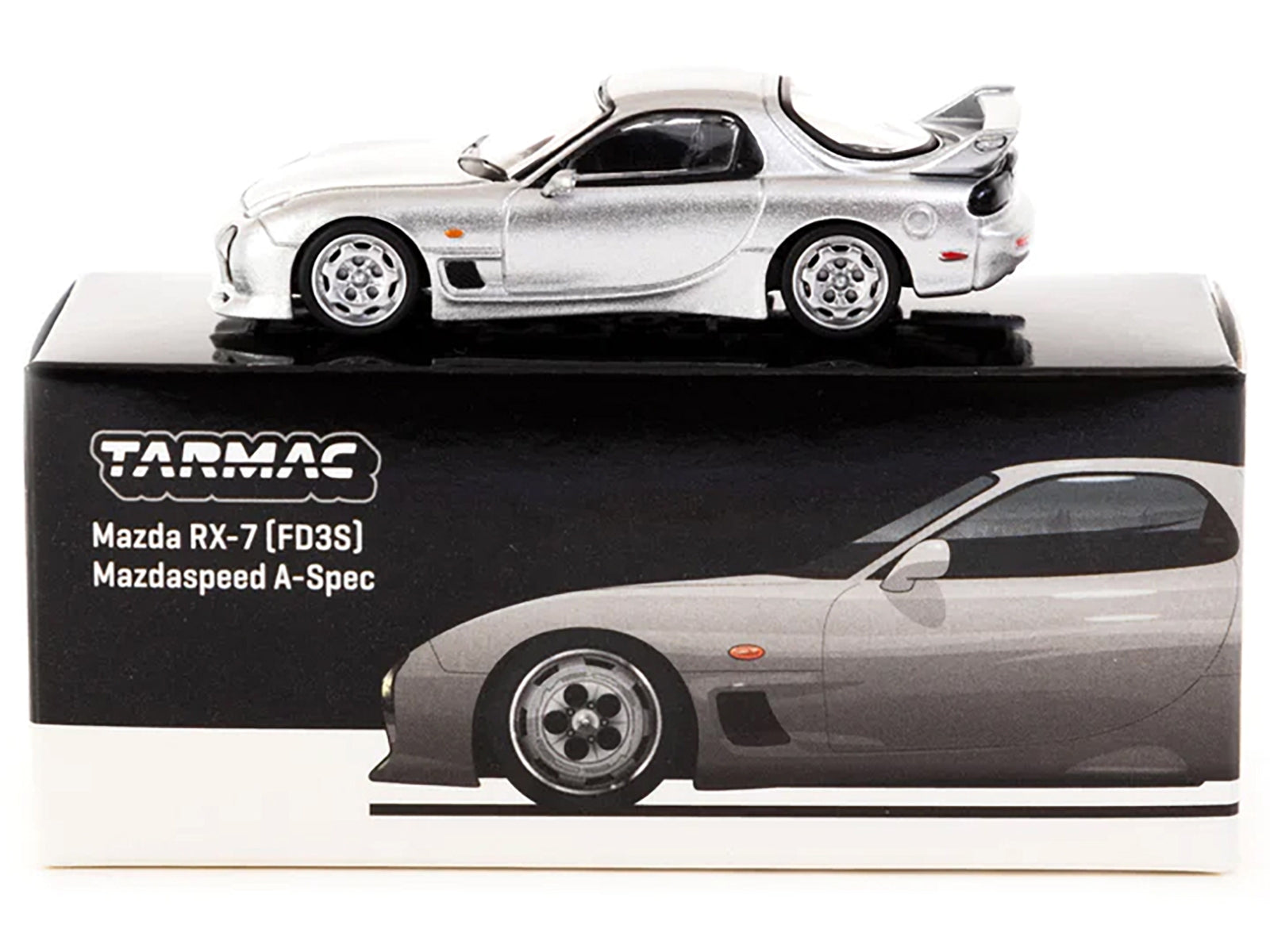 Mazda RX-7 (FD3S) Mazdaspeed A-Spec RHD (Right Hand Drive) Silver Stone Metallic "Global64" Series 1/64 Diecast Model Car by Tarmac Works - Premium Mazda Models from Tarmac Works - Just $32.99! Shop now at Rapidvehicles