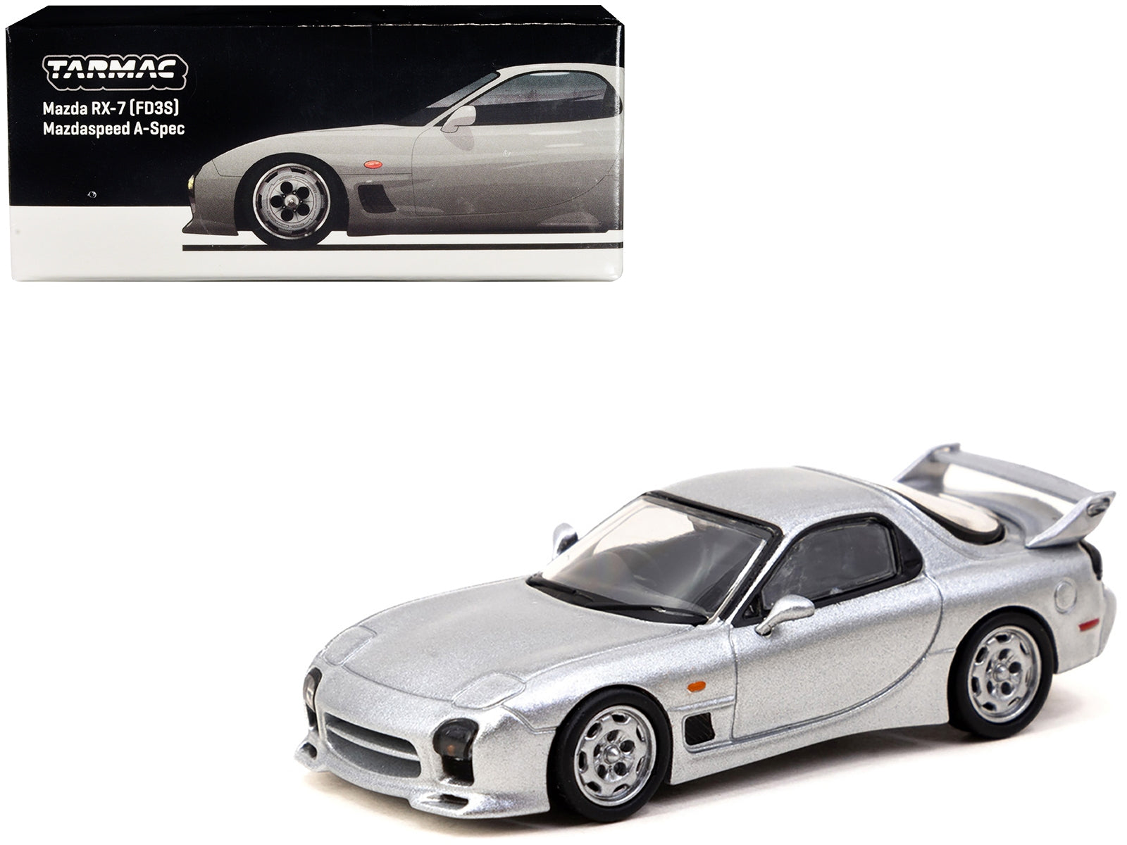 Mazda RX-7 (FD3S) Mazdaspeed A-Spec RHD (Right Hand Drive) Silver Stone Metallic "Global64" Series 1/64 Diecast Model Car by Tarmac Works - Premium Mazda Models from Tarmac Works - Just $32.99! Shop now at Rapidvehicles