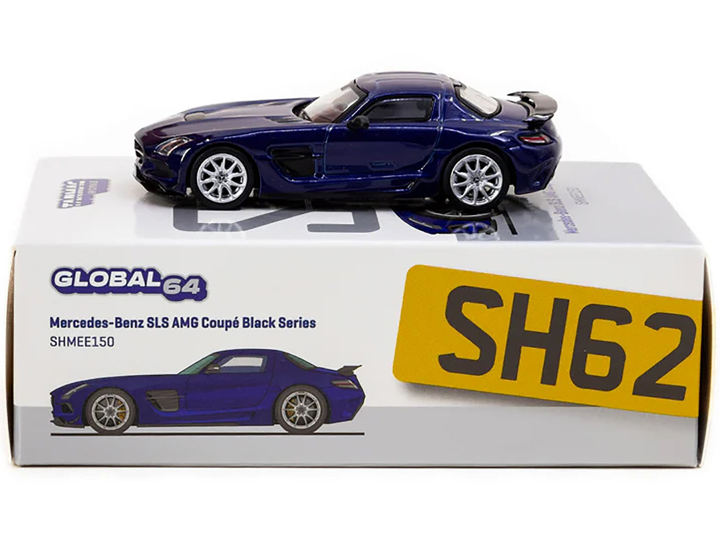 Mercedes-Benz SLS AMG Coupe Black Series Blue Metallic "SHMEE150" - Premium Mercedes Models from Tarmac Works - Just $40.49! Shop now at Rapidvehicles