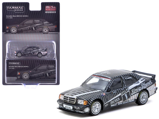 Mercedes-Benz 190 E 2.5-16 EVO 1 #1 Klaus Ludwig "Deutsche Tourenwagen Meisterschaft (DTM)" (1989) "Global64" Series 1/64 Diecast Model by Tarmac Works - Use code SHOPAPP15 to get 15 percent off