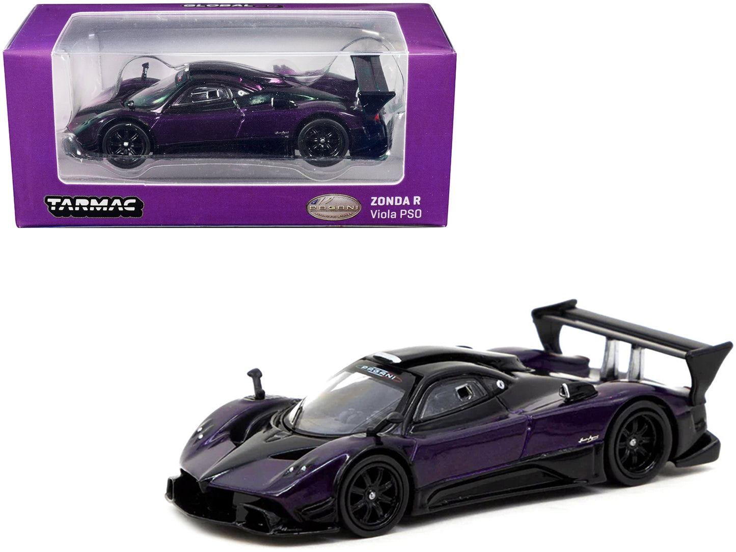 Pagani Zonda R Viola PSO Metallic and Black "Global64" Series - Premium Pagani Models from Tarmac Works - Just $49.99! Shop now at Rapidvehicles