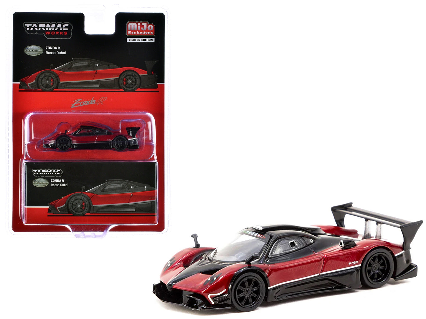 Pagani Zonda R Rosso Dubai Red Metallic and Black "Global64" - Premium Pagani Models from Tarmac Works - Just $35.99! Shop now at Rapidvehicles