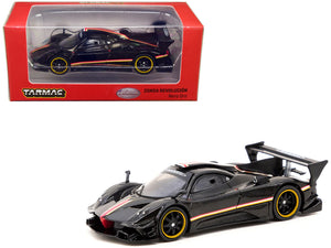 Pagani Zonda Revolucion Nero Oro Black Metallic with Stripes "Global64" Series 1/64 Diecast Model Car by Tarmac Works - Premium Pagani Models from Tarmac Works - Just $29.99! Shop now at Rapidvehicles