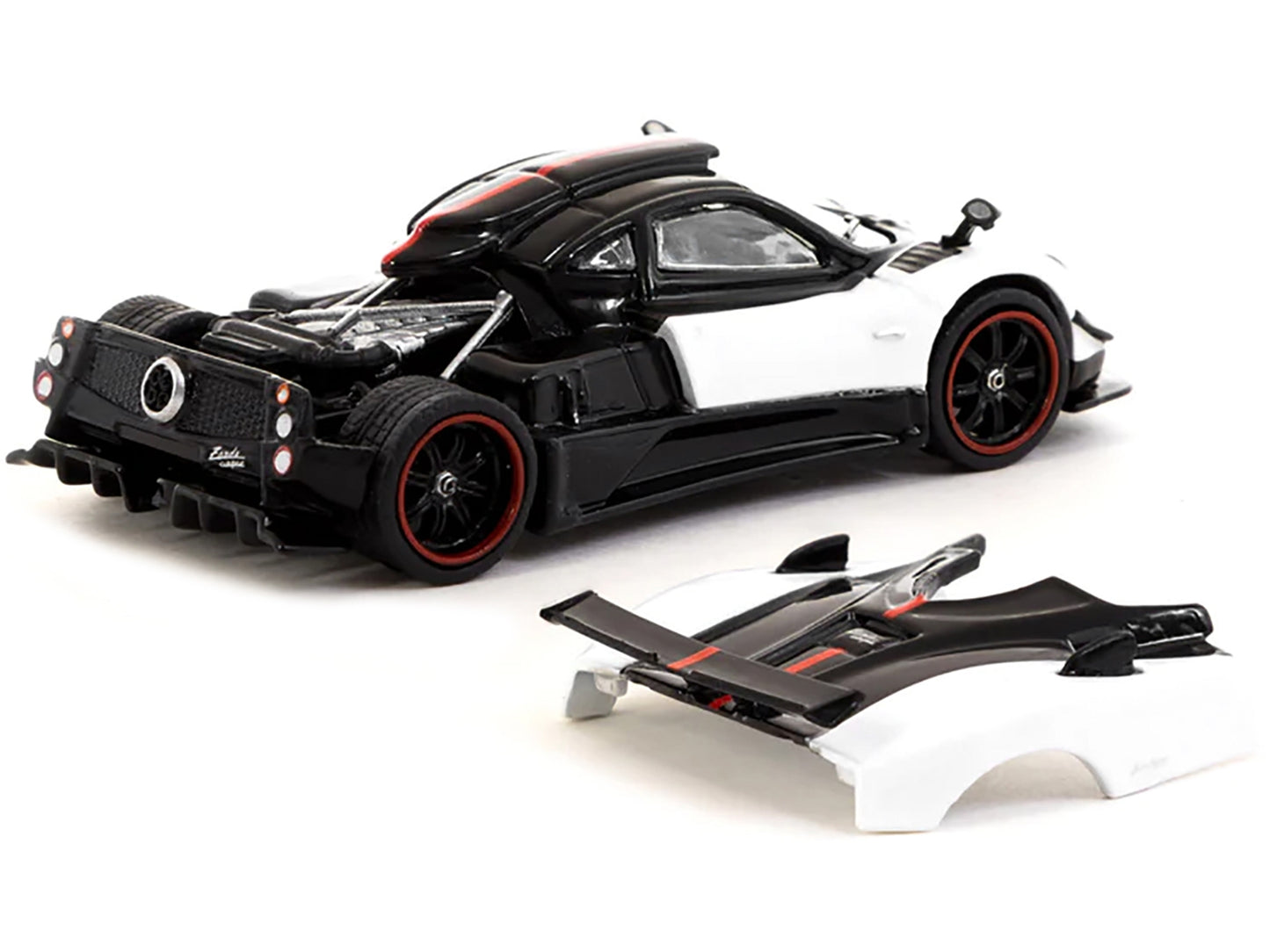 Pagani Zonda Cinque Bianco Benny White and Black "Global64" - Premium Pagani Models from Tarmac Works - Just $45.99! Shop now at Rapidvehicles