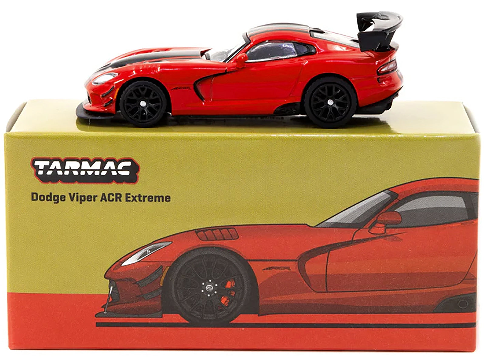 Dodge Viper ACR Extreme Red with Black Stripes "Global64" Series 1/64 Diecast Model by Tarmac Works - Premium Dodge Models from Tarmac Works - Just $24.99! Shop now at Rapidvehicles