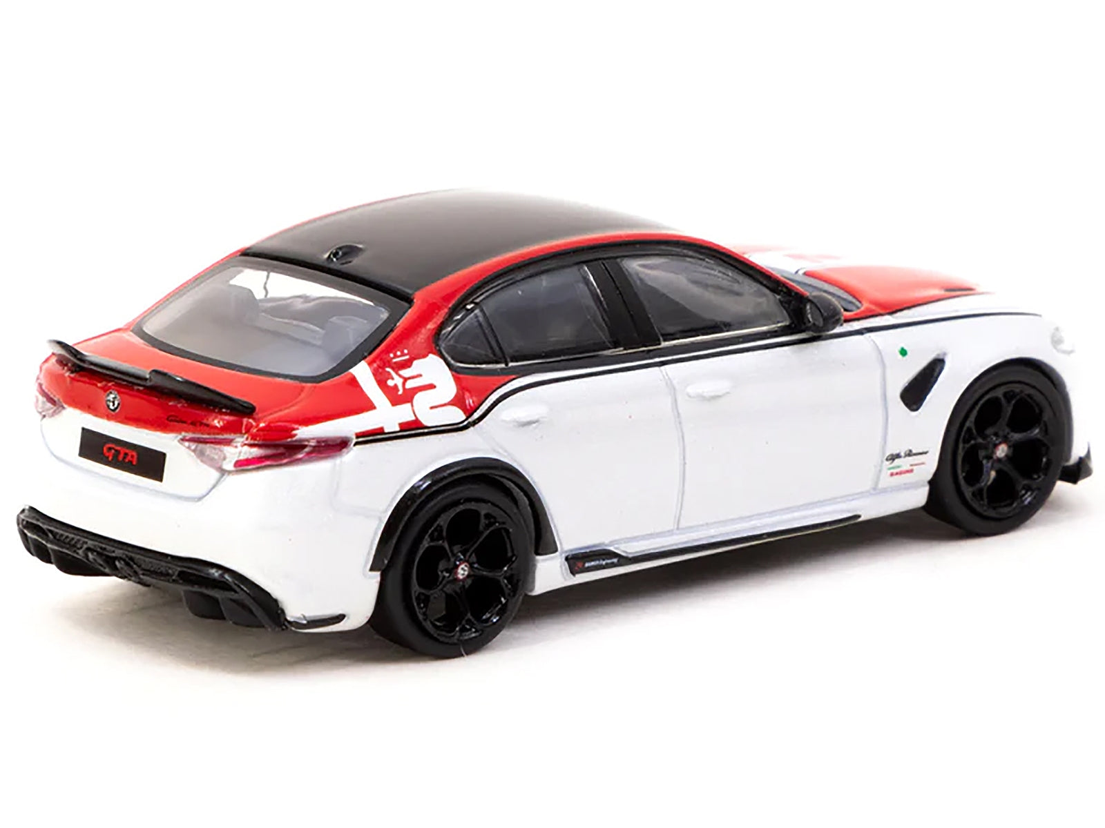 Alfa Romeo Giulia GTA White and Red with Black Top "Global64" Series 1/64 Diecast Model by Tarmac Works - Premium Alfa Romeo Models from Tarmac Works - Just $29.53! Shop now at Rapidvehicles