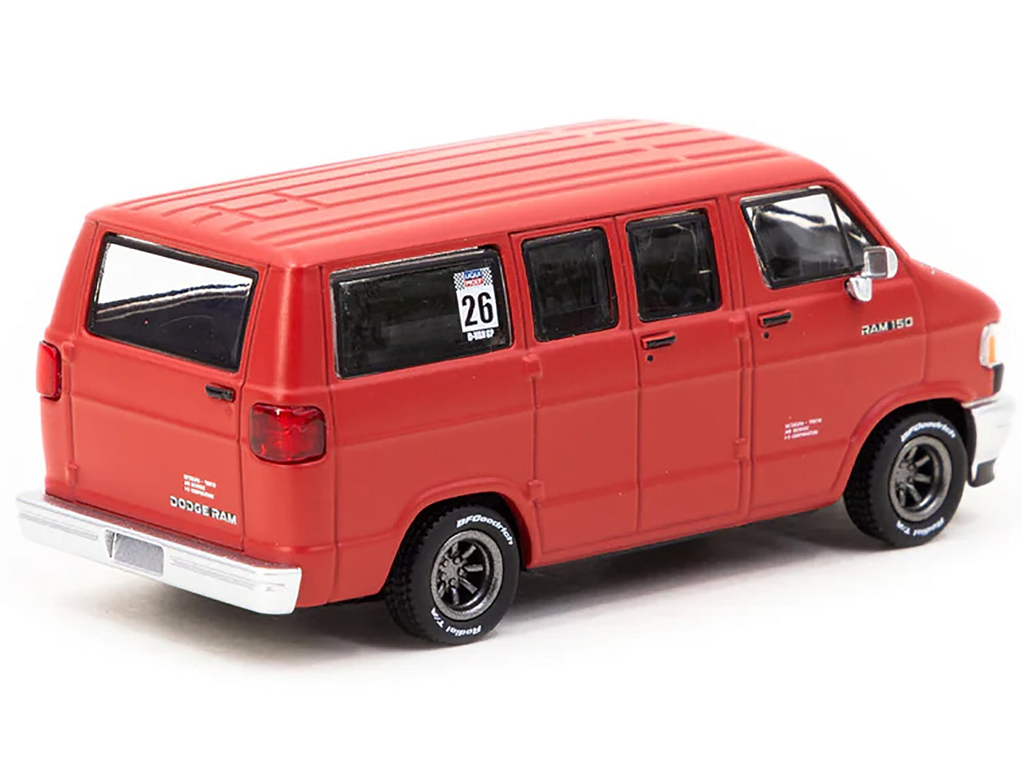 Dodge Ram 150 Van Red with Black Hood "Global64" Series 1/64 - Premium Dodge Models from Tarmac Works - Just $36.89! Shop now at Rapidvehicles