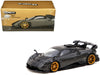 Pagani Imola Grigio Knockhill Gray Metallic with Matt Black Top "Global64" Series 1/64 Diecast Model by Tarmac Works