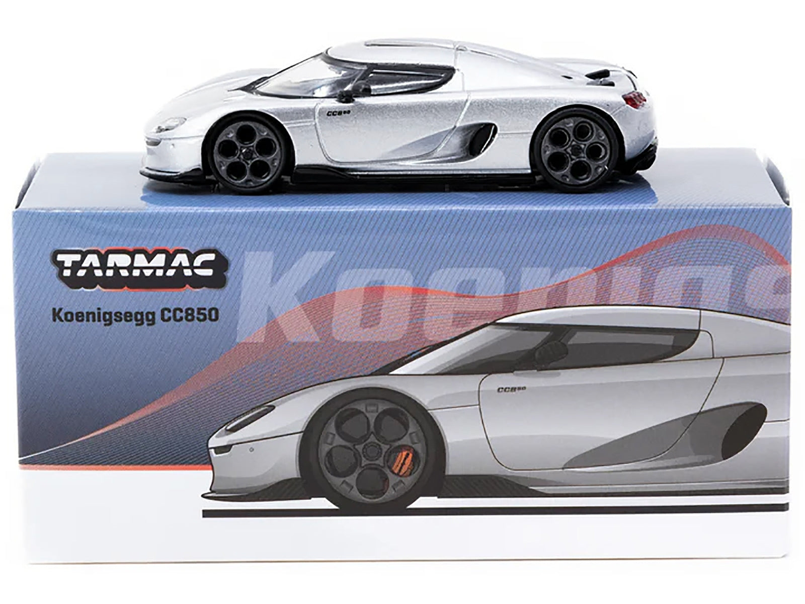 Koenigsegg CC850 Silver Metallic "Global64" Series 1/64 Diecast Model by Tarmac Works - Premium Koenigsegg Models from Tarmac Works - Just $31.53! Shop now at Rapidvehicles