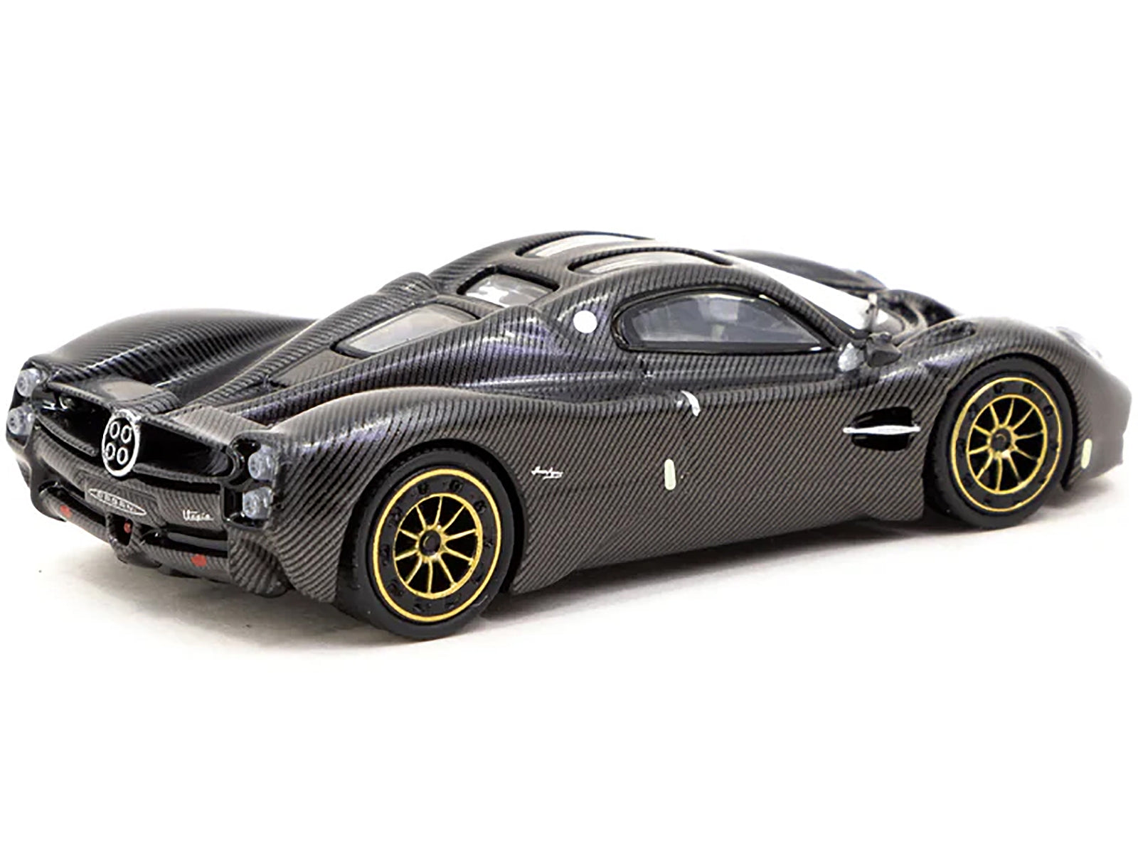 Pagani Utopia Black Carbon Fiber with Gold Wheels "Global64" Series 1/64 Diecast Model by Tarmac Works - Premium Pagani Models from Tarmac Works - Just $36.99! Shop now at Rapidvehicles