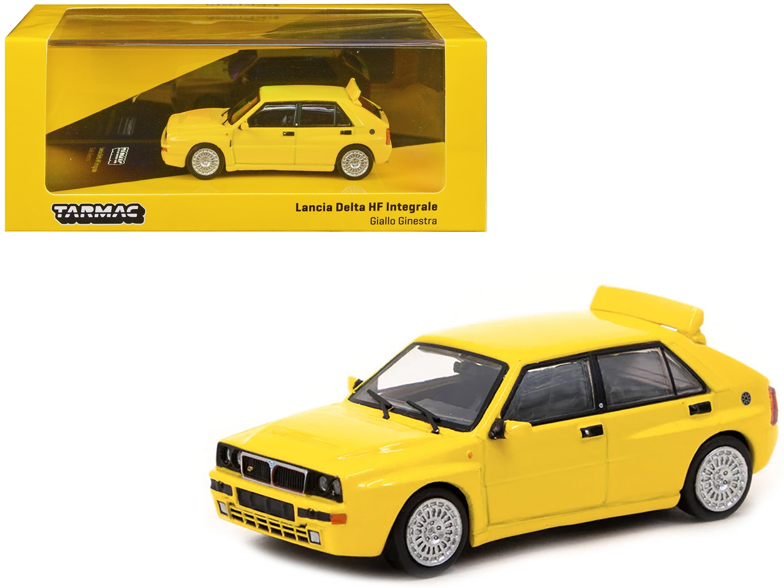 Lancia Delta HF Integrale Giallo Ginestra Yellow "Road64" Series 1/64 Diecast Model Car by Tarmac Works - Premium Lancia Models from Tarmac Works - Just $39.99! Shop now at Rapidvehicles