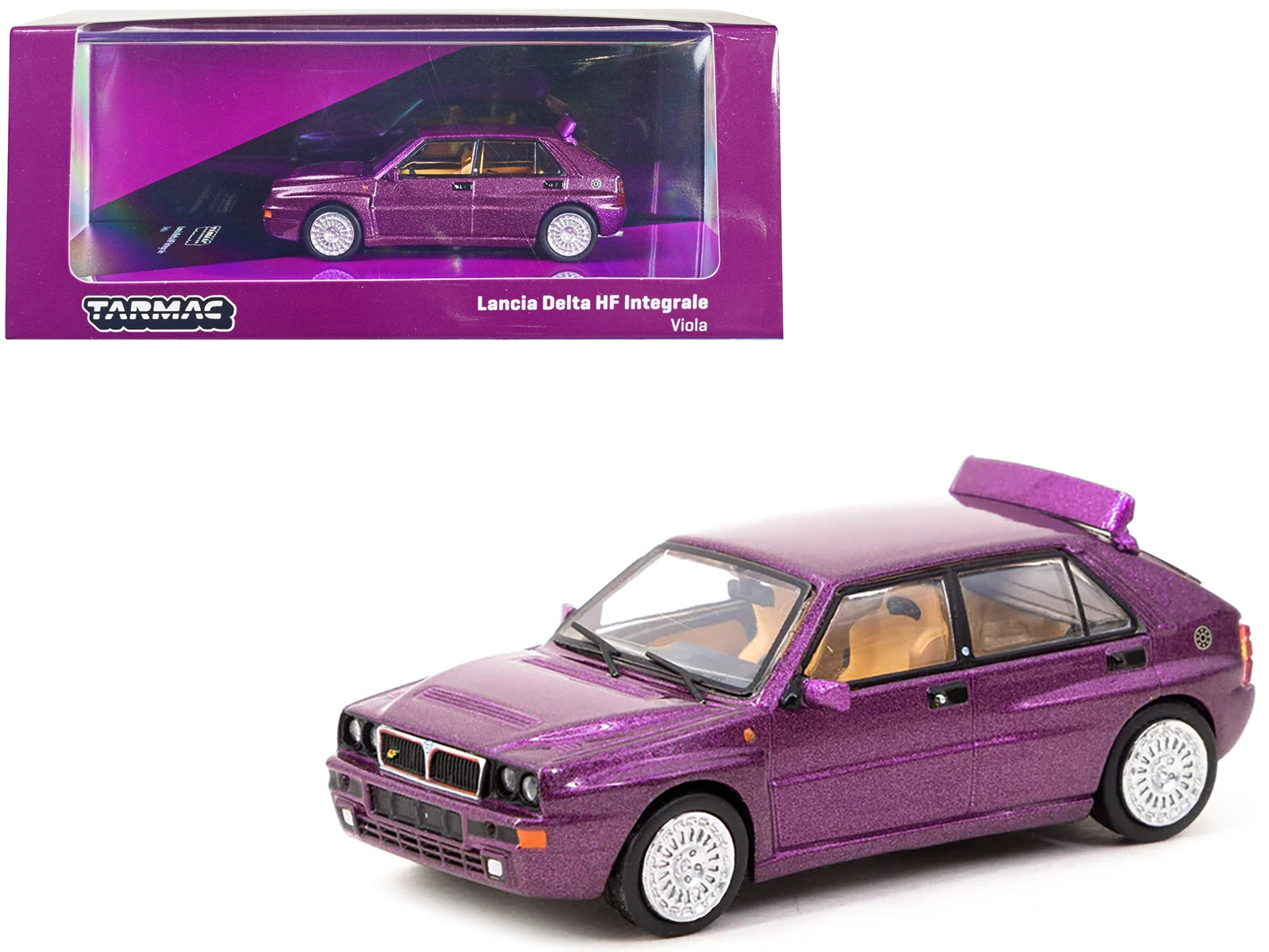 Lancia Delta HF Integrale Viola Purple Metallic "Road64" Series 1/64 Diecast Model by Tarmac Works - Premium Lancia Models from Tarmac Works - Just $38.99! Shop now at Rapidvehicles