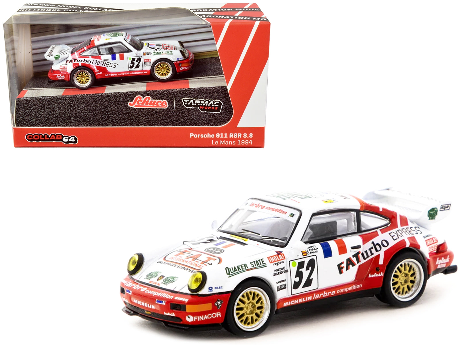 Porsche 911 RSR 3.8 #52 Jesus Pareja - Dominique Dupuy - Carlos - Premium Porsche Models from Schuco - Just $51.99! Shop now at Rapidvehicles