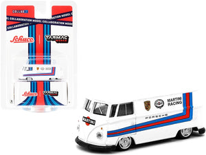 Volkswagen T1 Van Low Ride Height White with Stripes "Martini Racing" "Collaboration Model" 1/64 Diecast Model Car by Schuco & Tarmac Works - Premium Volkswagen Models from Schuco - Just $37.99! Shop now at Rapidvehicles