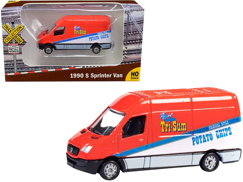 1990 Mercedes Benz Sprinter Van Red and White "Tri-Sum Potato - Premium Mercedes Models from Classic Metal Works - Just $29.69! Shop now at Rapidvehicles