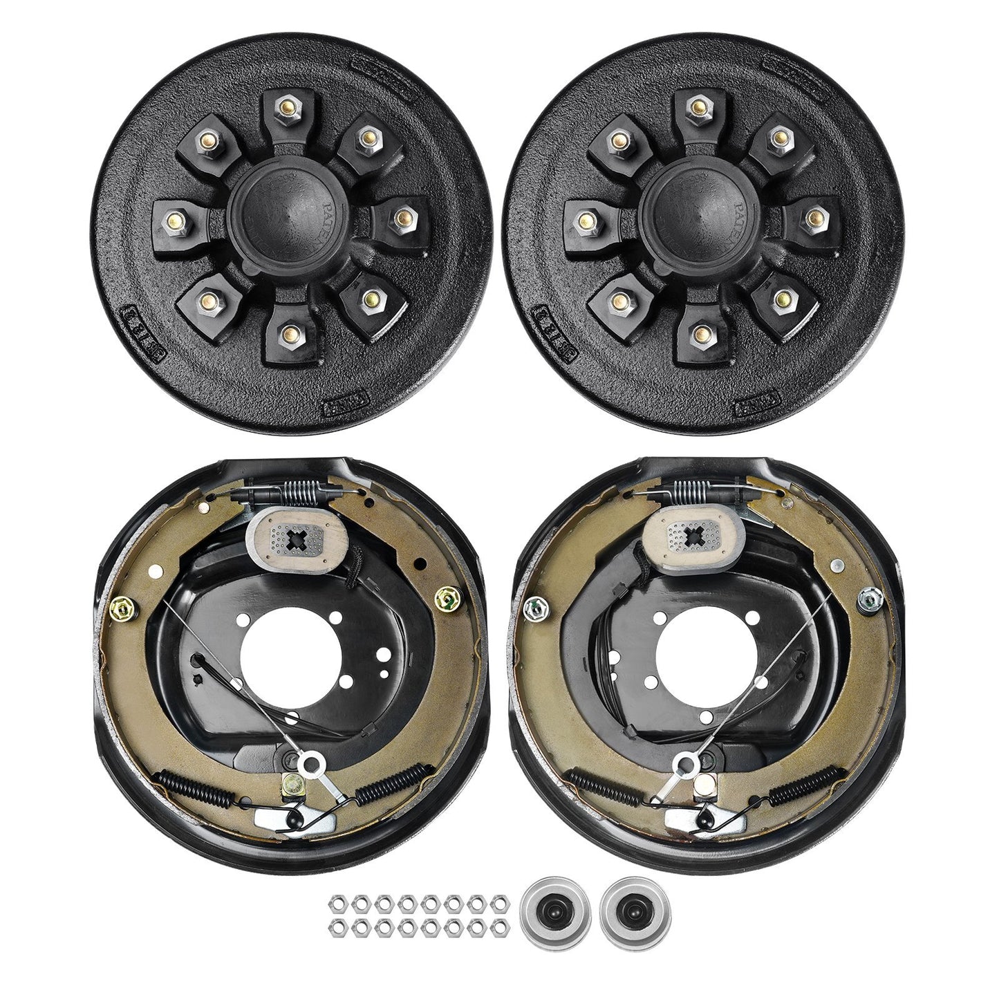 VEVOR Trailer Hub Drum Kits 8 on 6.5" B.C. with 12" x 2" Electric - Premium Trailer Electric Brake from VEVOR - Just $287.63! Shop now at Rapidvehicles