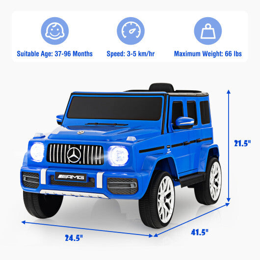 12V Mercedes-Benz G63 Licensed Kids Ride On Car with Remote - Premium Toys & Hobbies > Ride On Toys > Powered Ride On Toys from Rapidvehicles - Just $265.16! Shop now at Rapidvehicles