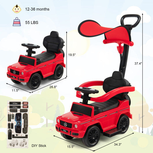 3-In-1 Ride on Push Car Mercedes Benz G350 Stroller Sliding Car - Premium Toys & Hobbies > Ride On Toys > Push & Pedal Ride On Toys from Rapidvehicles - Just $114.29! Shop now at Rapidvehicles