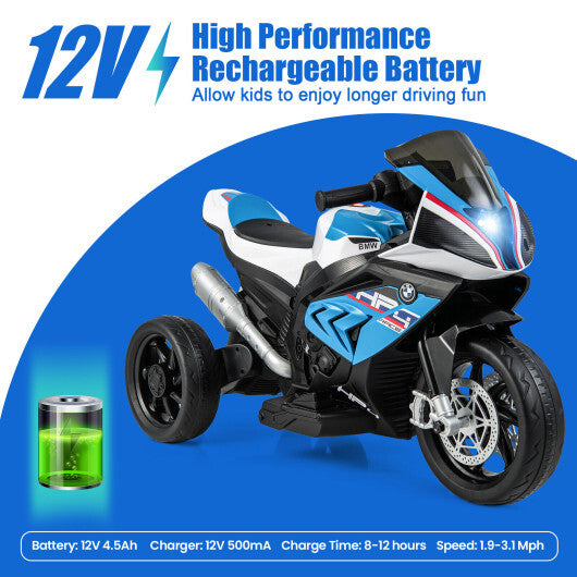 12V Licensed BMW Kids Motorcycle Ride-On Toy for 37-96 Months Old - Premium Toys & Hobbies > Ride On Toys > Powered Ride On Toys from Rapidvehicles - Just $155.18! Shop now at Rapidvehicles