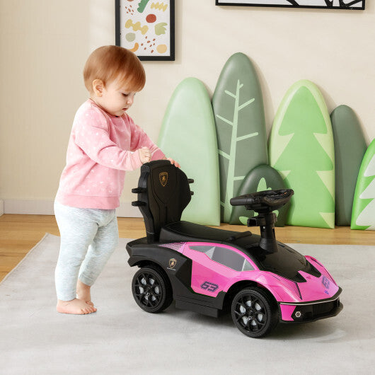 3-in-1 Licensed Lamborghini Ride on Push Car with Handle - Premium Toys & Hobbies > Ride On Toys > Push & Pedal Ride On Toys from Rapidvehicles - Just $94.29! Shop now at Rapidvehicles