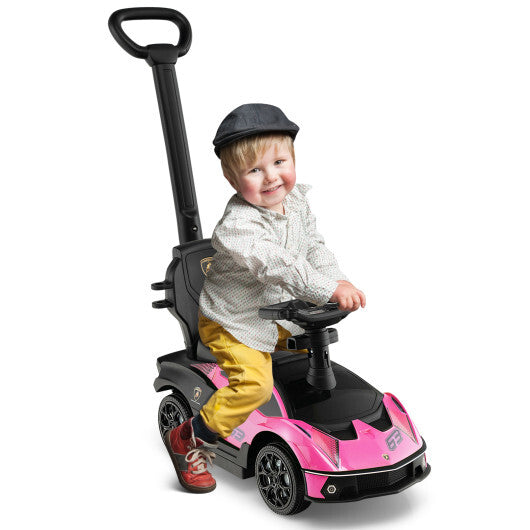 3-in-1 Licensed Lamborghini Ride on Push Car with Handle - Premium Toys & Hobbies > Ride On Toys > Push & Pedal Ride On Toys from Rapidvehicles - Just $94.29! Shop now at Rapidvehicles