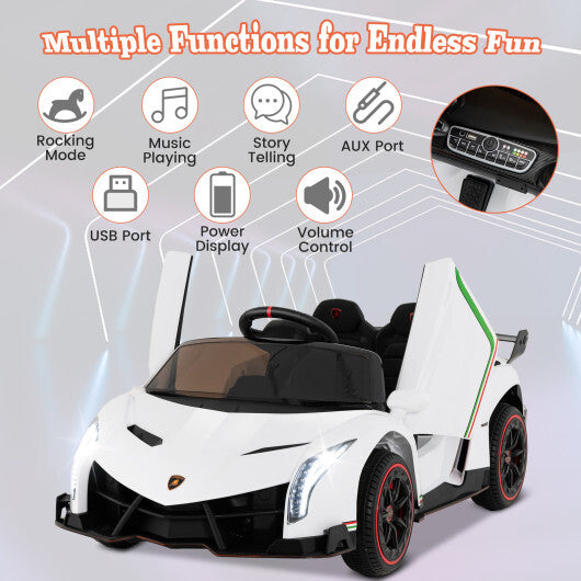 12V Licensed Lamborghini 4WD Kids Ride-on Sports Car with 2.4G - Premium Toys & Hobbies > Ride On Toys > Powered Ride On Toys from Rapidvehicles - Just $253.88! Shop now at Rapidvehicles