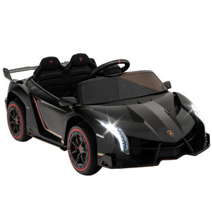 12V Licensed Lamborghini 4WD Kids Ride-on Sports Car with 2.4G Remote-Black - Color: Black - Premium Toys & Hobbies > Ride On Toys > Powered Ride On Toys from Rapidvehicles - Just $273.19! Shop now at Rapidvehicles