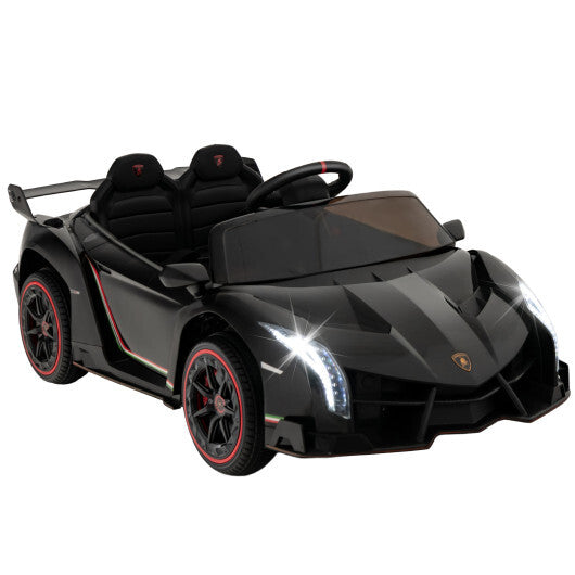 12V Licensed Lamborghini 4WD Kids Ride-on Sports Car with 2.4G Remote-Black - Color: Black - Premium Toys & Hobbies > Ride On Toys > Powered Ride On Toys from Rapidvehicles - Just $266.57! Shop now at Rapidvehicles