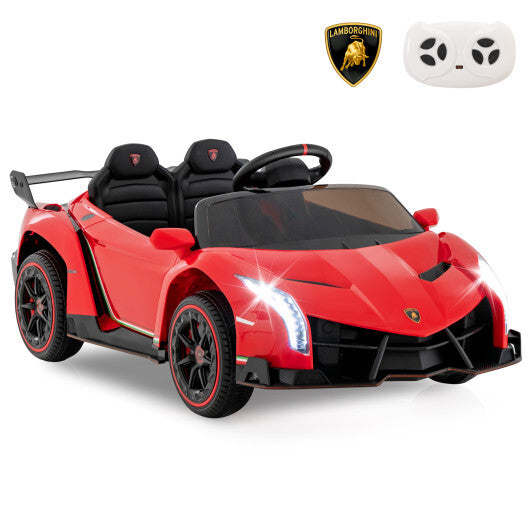 12V Licensed Lamborghini 4WD Kids Ride-on Sports Car with 2.4G Remote-Red - Color: Red - Premium Toys & Hobbies > Ride On Toys > Powered Ride On Toys from Rapidvehicles - Just $260.19! Shop now at Rapidvehicles