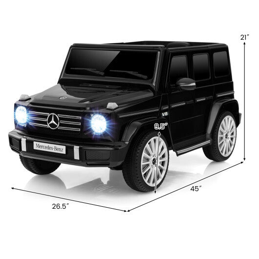 12V Battery Powered Mercedes-Benz G500 Kids Ride-on Car-Black - - Premium Toys & Hobbies > Ride On Toys > Powered Ride On Toys from Rapidvehicles - Just $282.08! Shop now at Rapidvehicles