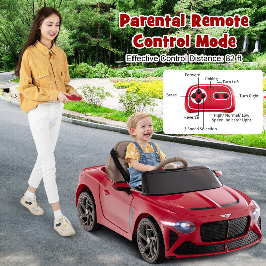 12V Powered Car Kids Ride-on Racer Car Licensed Bentley - Premium Toys & Hobbies > Ride On Toys > Powered Ride On Toys from Rapidvehicles - Just $224.27! Shop now at Rapidvehicles