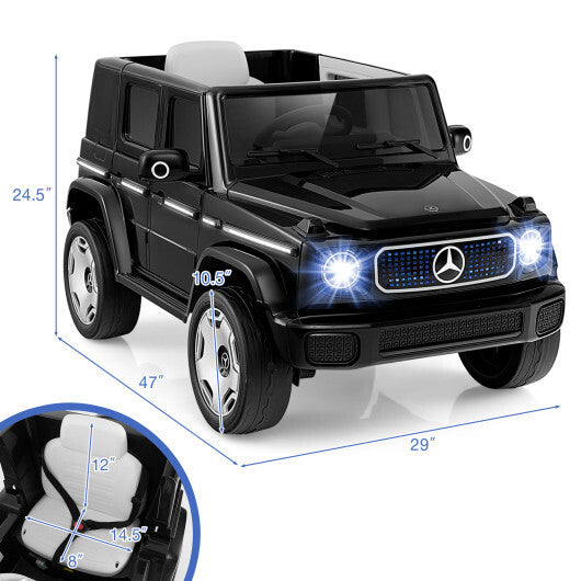 12V Licensed Mercedes-Benz EQG Kids Ride On Car with Remote Control-Black - Color: Black - Premium Toys & Hobbies > Ride On Toys > Powered Ride On Toys from Rapidvehicles - Just $338.48! Shop now at Rapidvehicles