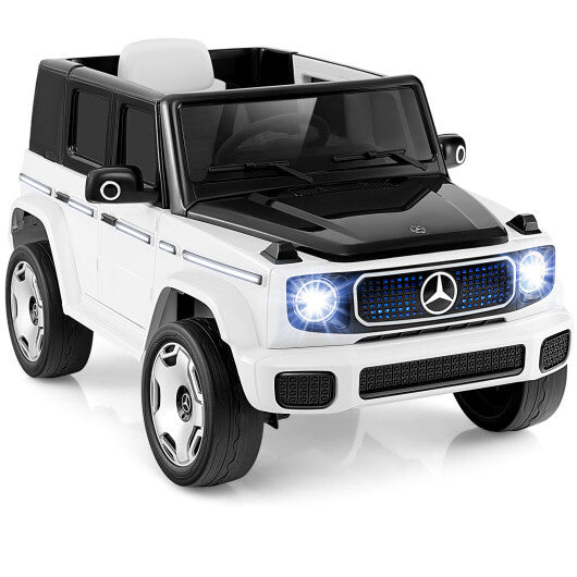 12V Licensed Mercedes-Benz EQG Kids Ride On Car with Remote Control-White - Color: White - Premium Toys & Hobbies > Ride On Toys > Powered Ride On Toys from Rapidvehicles - Just $338.48! Shop now at Rapidvehicles