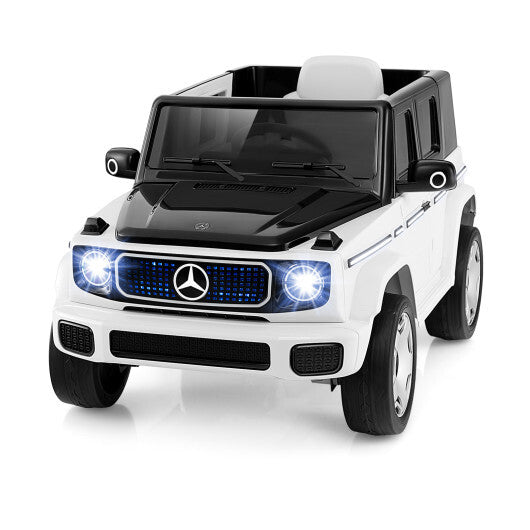 12V Licensed Mercedes-Benz EQG Kids Ride On Car with Remote Control-White - Color: White - Premium Toys & Hobbies > Ride On Toys > Powered Ride On Toys from Rapidvehicles - Just $338.48! Shop now at Rapidvehicles