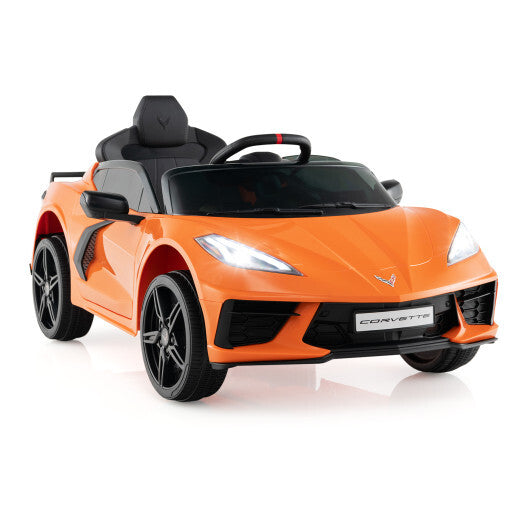 12V Electric Kids Ride On Car Licensed Chevrolet Corvette C8 with Remote Control Ages 3+ Years Old-Orange - Color: Orange - Premium Toys & Hobbies > Ride On Toys > Powered Ride On Toys from Rapidvehicles - Just $239.78! Shop now at Rapidvehicles